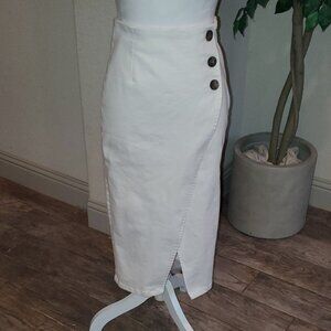 H&M Button Midi Pencil Skirt